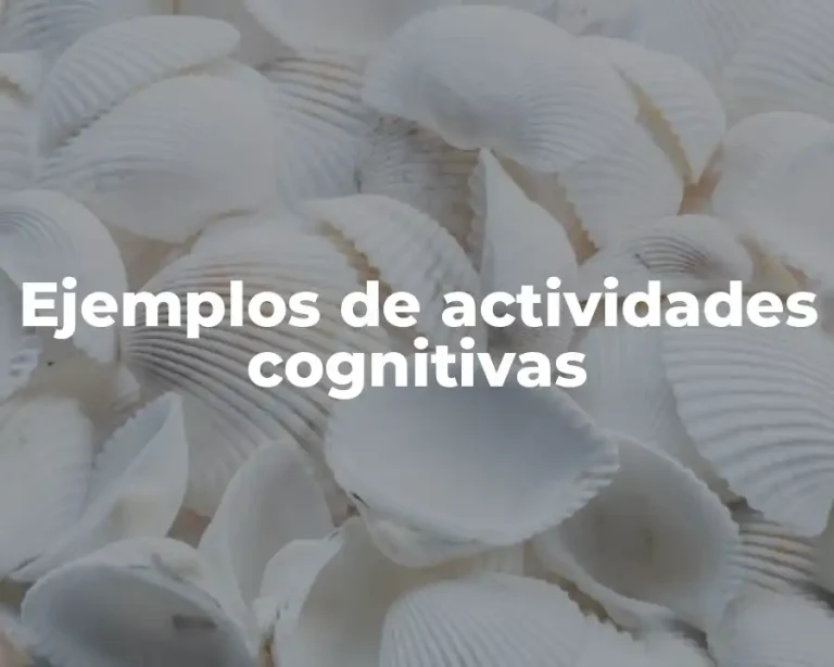 Ejemplos de actividades cognitivas