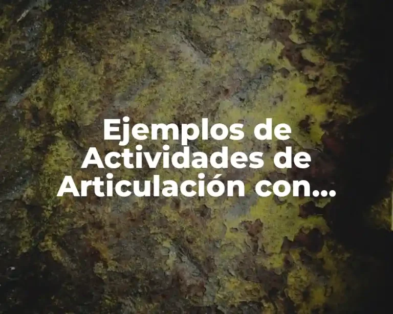 Ejemplos de Actividades de Articulación con Proyectos Comunitarios