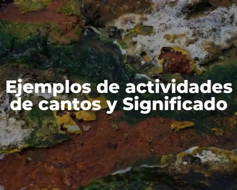 Ejemplos de actividades de cantos y Significado