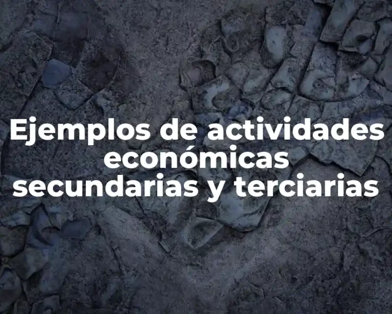 Ejemplos de actividades económicas secundarias y terciarias