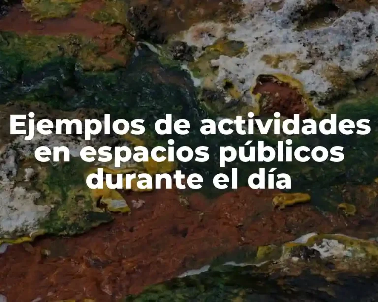 Ejemplos de actividades en espacios públicos durante el día
