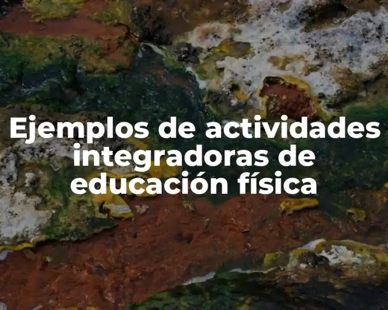 Ejemplos de actividades integradoras de educación física