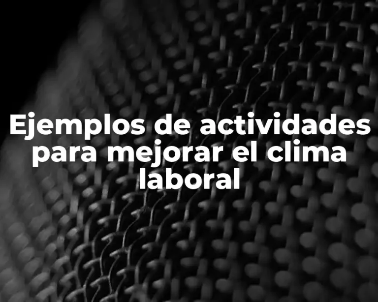 Ejemplos de actividades para mejorar el clima laboral