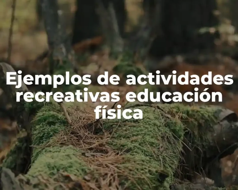 Ejemplos de actividades recreativas educación física