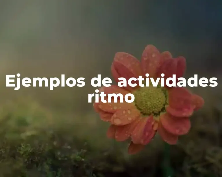 Ejemplos de actividades ritmo