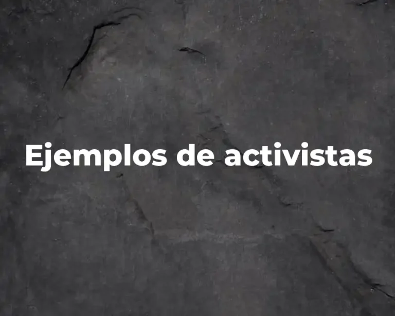 Ejemplos de activistas