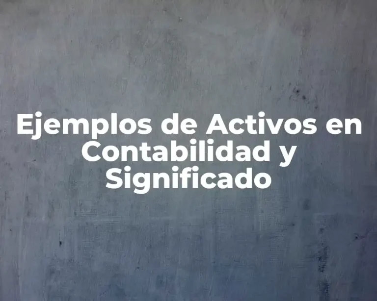 Ejemplos de Activos en Contabilidad y Significado