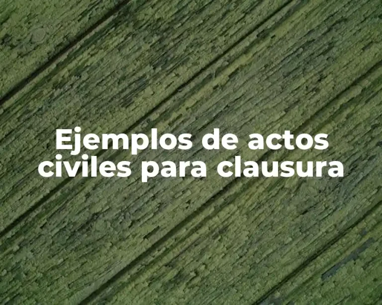 Ejemplos de actos civiles para clausura
