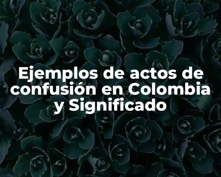 Ejemplos de actos de confusión en Colombia y Significado