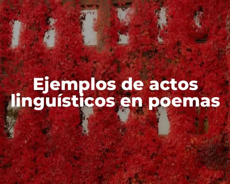 Ejemplos de actos linguísticos en poemas