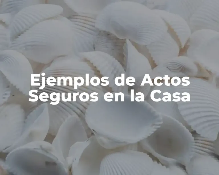 Ejemplos de Actos Seguros en la Casa