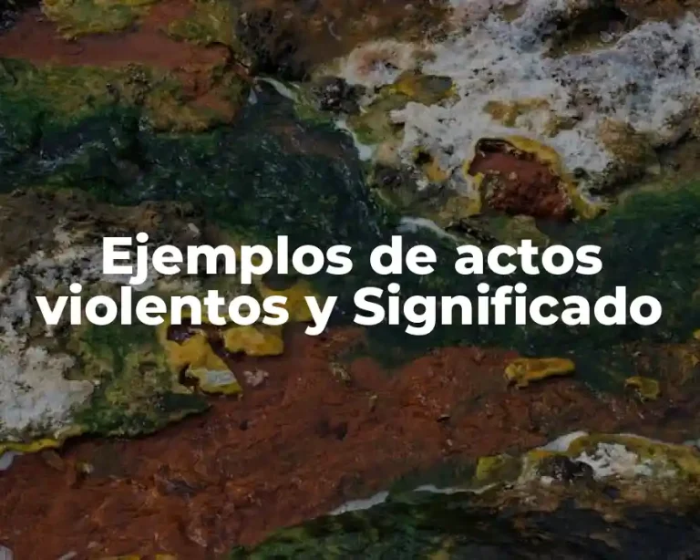 Ejemplos de actos violentos y Significado