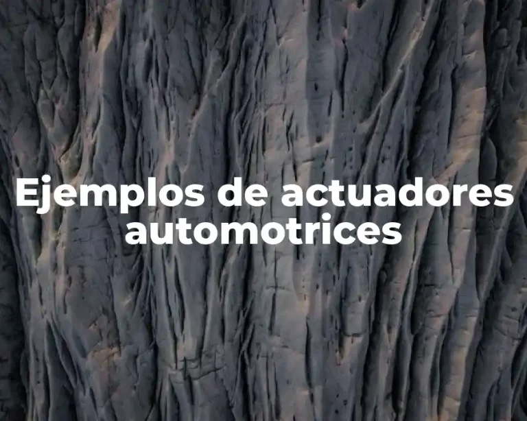 Ejemplos de actuadores automotrices
