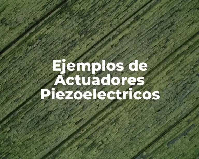 Ejemplos de Actuadores Piezoelectricos