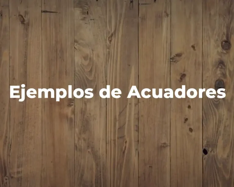 Ejemplos de Acuadores