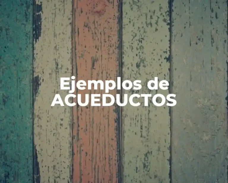 Ejemplos de ACUEDUCTOS