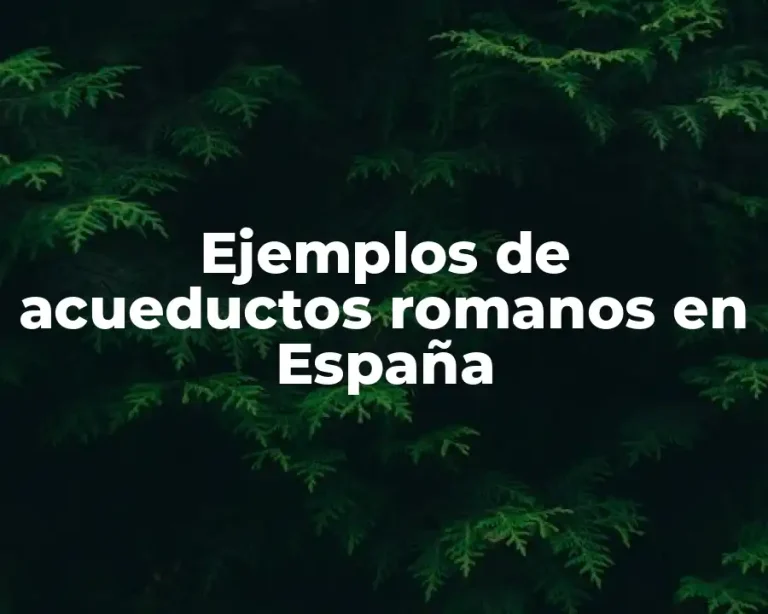 Ejemplos de acueductos romanos en España