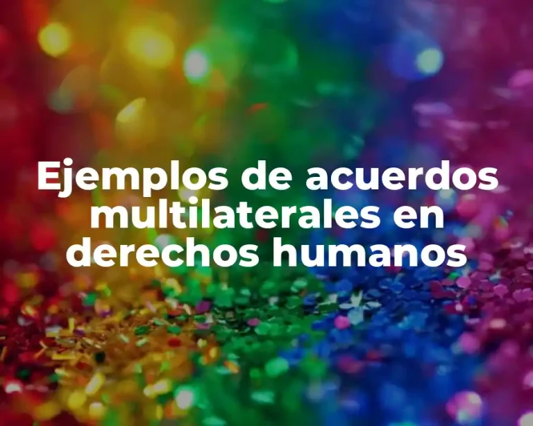 Ejemplos de acuerdos multilaterales en derechos humanos