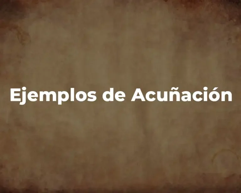 Ejemplos de Acuñación
