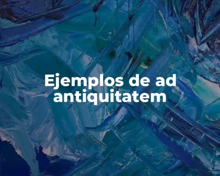 Ejemplos de ad antiquitatem