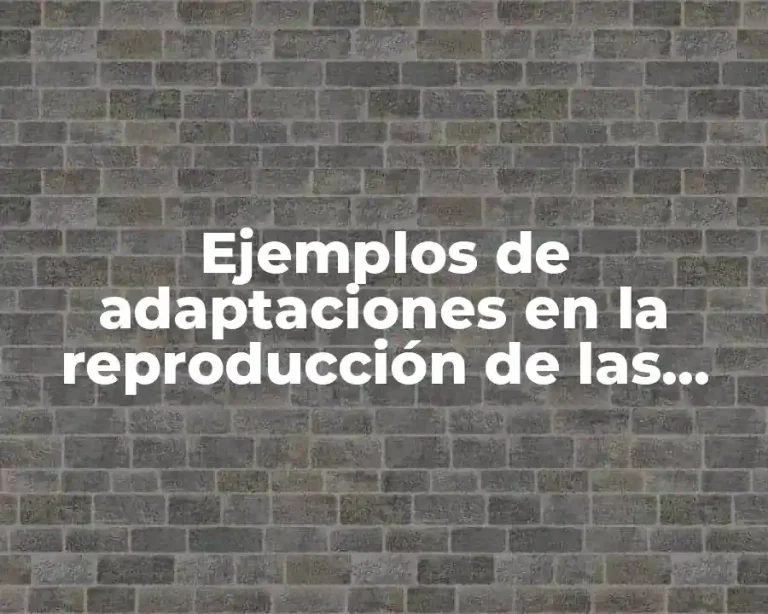 Ejemplos de adaptaciones en la reproducción de las plantas