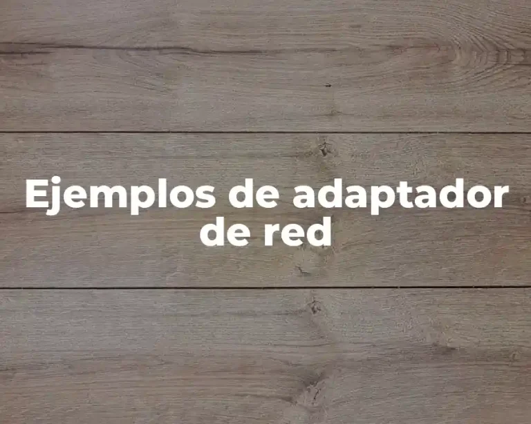 Ejemplos de adaptador de red