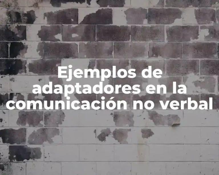 Ejemplos de adaptadores en la comunicación no verbal