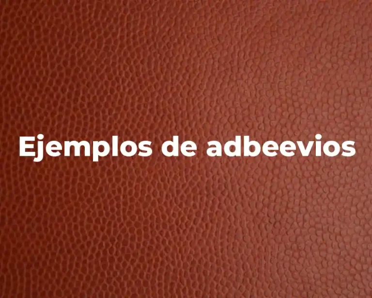 Ejemplos de adbeevios