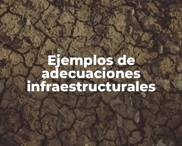Ejemplos de adecuaciones infraestructurales