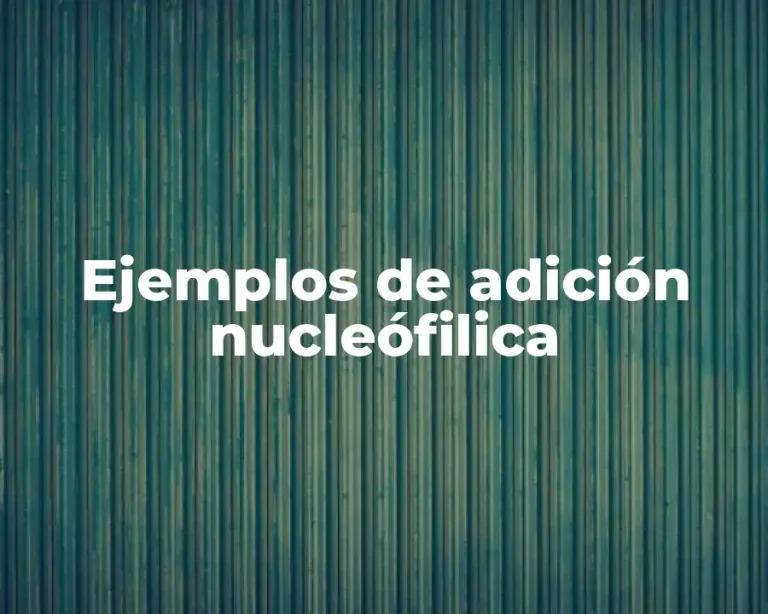 Ejemplos de adición nucleófilica