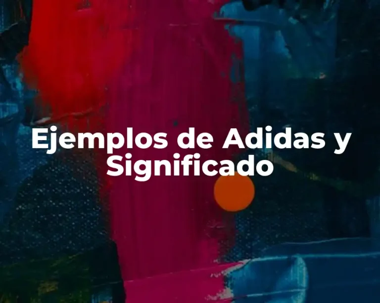Ejemplos de Adidas y Significado