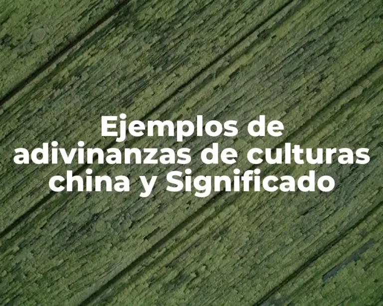 Ejemplos de adivinanzas de culturas china y Significado