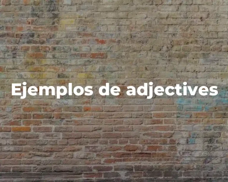 Ejemplos de adjectives
