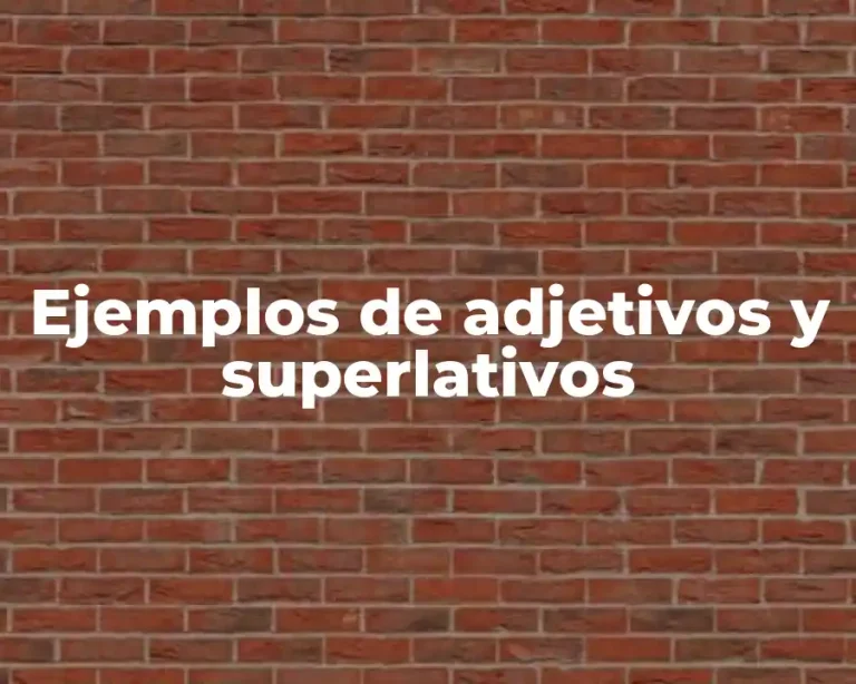 Ejemplos de adjetivos y superlativos