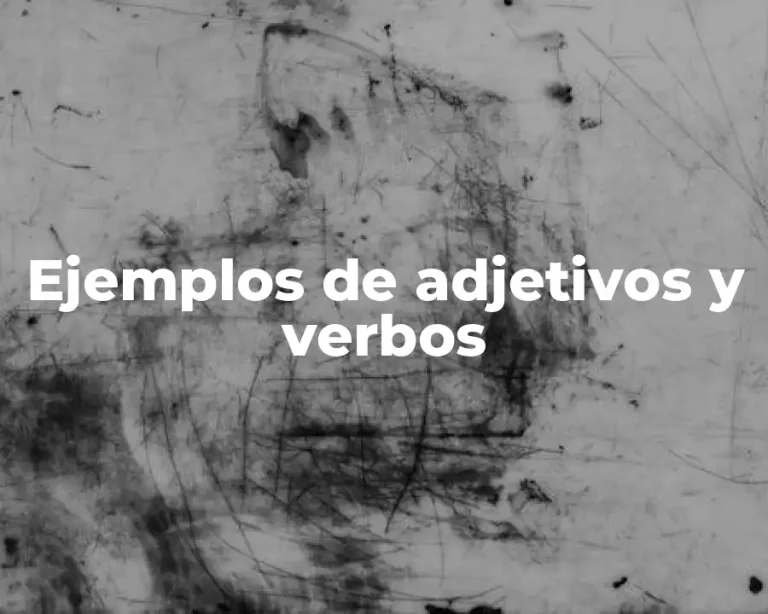 Ejemplos de adjetivos y verbos
