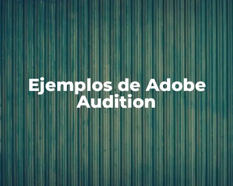 Ejemplos de Adobe Audition