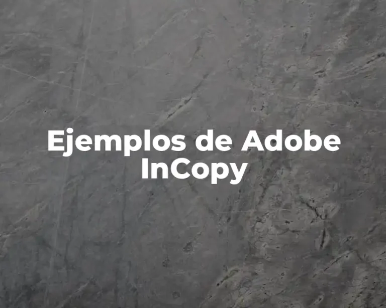 Ejemplos de Adobe InCopy