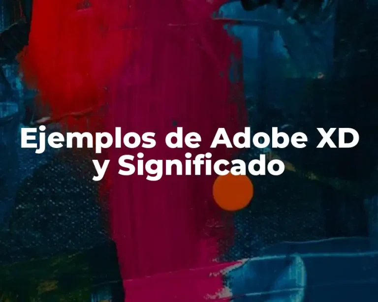 Ejemplos de Adobe XD y Significado