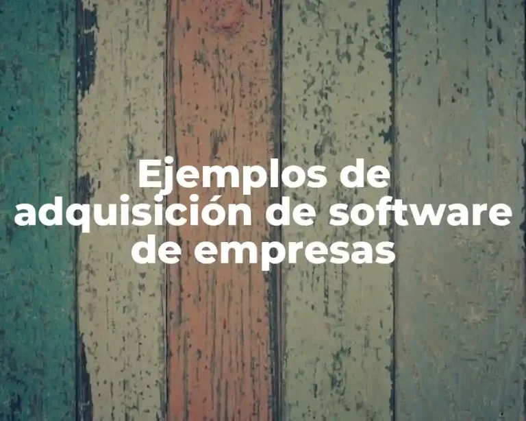 Ejemplos de adquisición de software de empresas