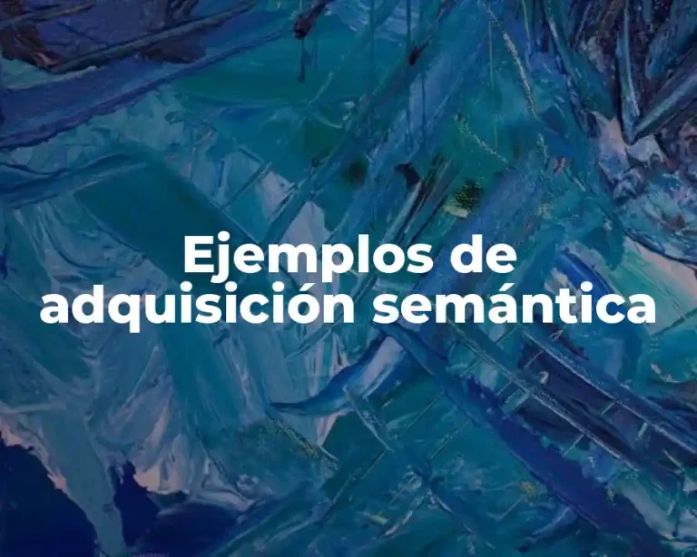 Ejemplos de adquisición semántica