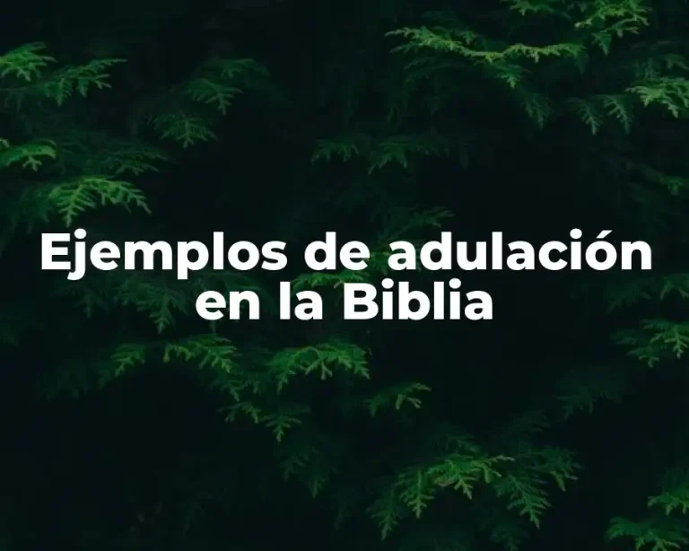Ejemplos de adulación en la Biblia