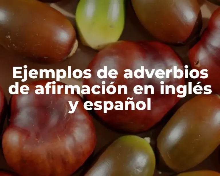 Ejemplos de adverbios de afirmación en inglés y español