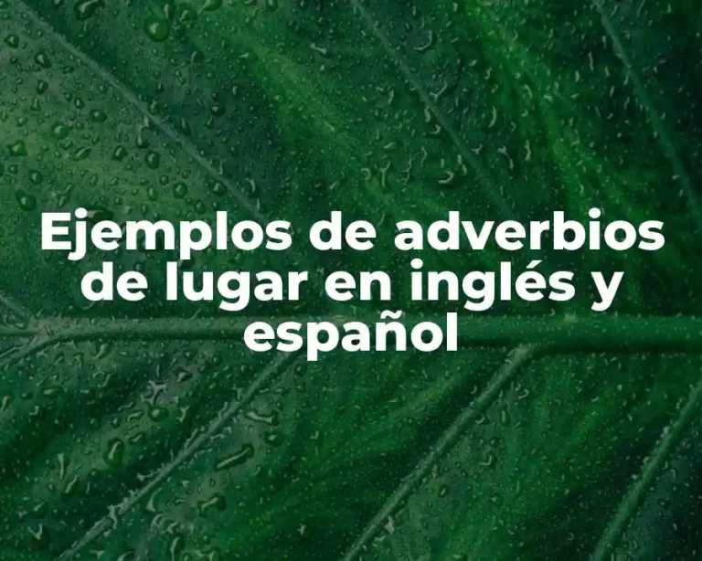 Ejemplos de adverbios de lugar en inglés y español
