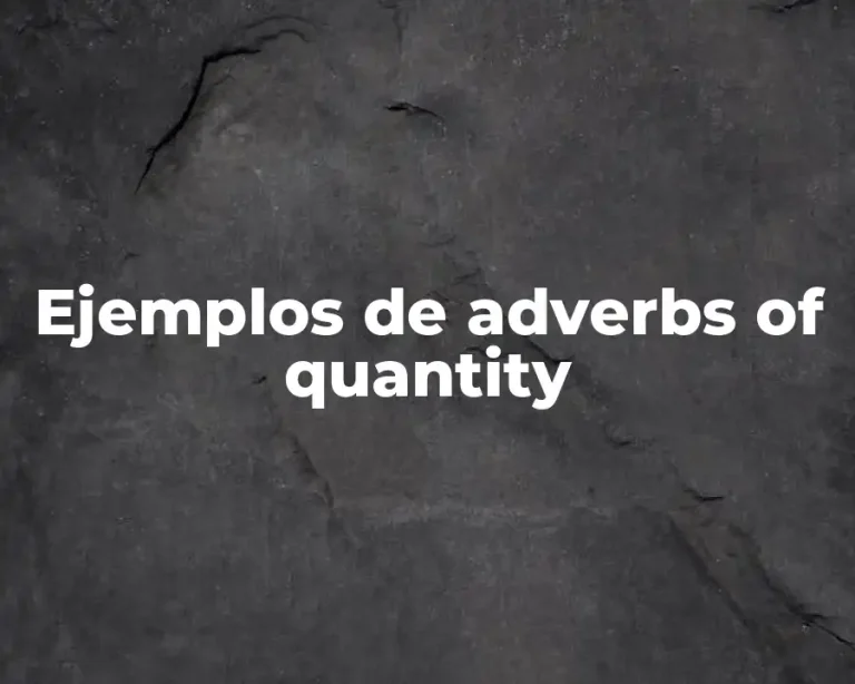 Ejemplos de adverbs of quantity