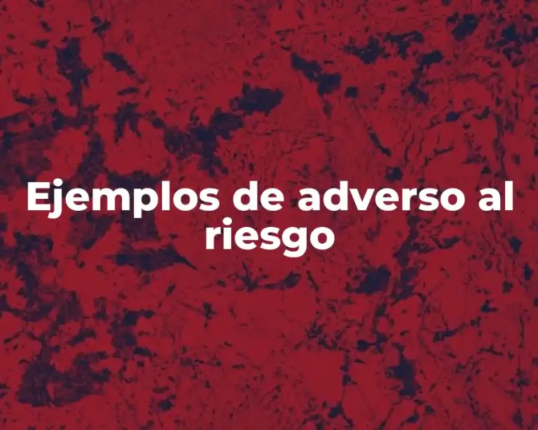 Ejemplos de adverso al riesgo