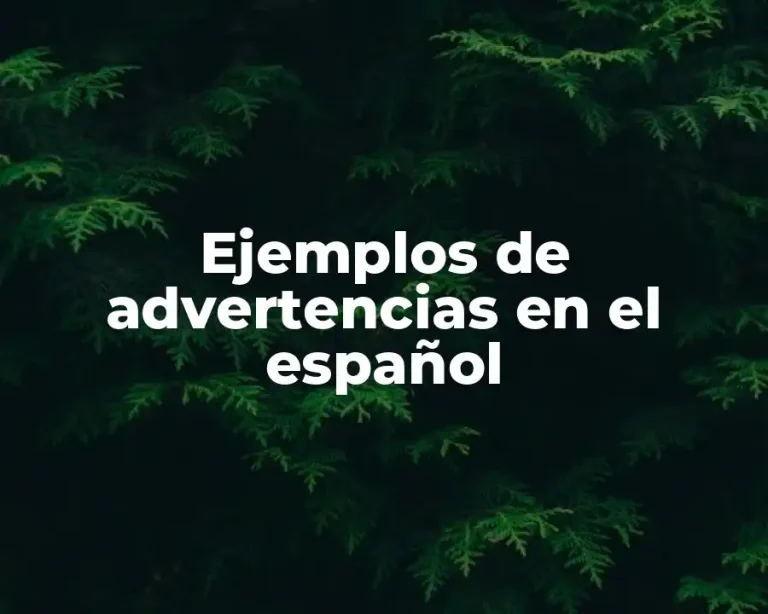Ejemplos de advertencias en el español