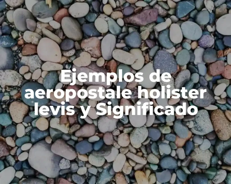Ejemplos de aeropostale holister levis y Significado