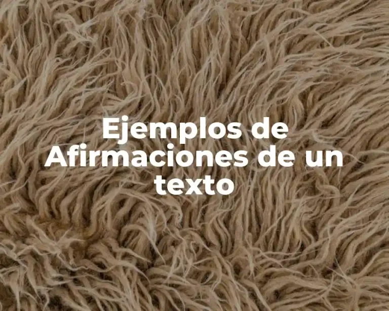 Ejemplos de Afirmaciones de un texto