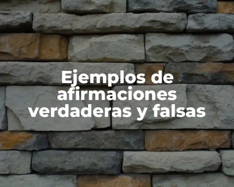 Ejemplos de afirmaciones verdaderas y falsas