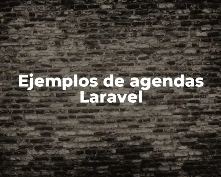 Ejemplos de agendas Laravel